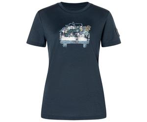 super.natural - Women's Flower Delivery Bio Jersey Tee - Haut en mérinos - M - blueberry / various