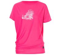 super.natural - Women's Flower Sneakers Loose Tee - Haut en mérinos - M - pinky rose / pink dogwood
