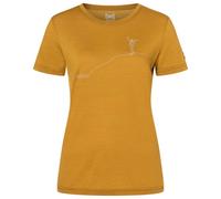 super.natural - Women's Gipfelglück Tee - Haut en mérinos - M - dried tobacco / feather grey