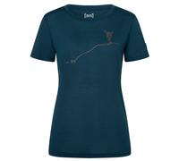 super.natural - Women's Gipfelglück Tee - Haut en mérinos - S - blueberry / copper