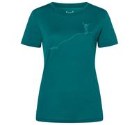 super.natural - Women's Gipfelglück Tee - Haut en mérinos - S - pacific / lagoon green