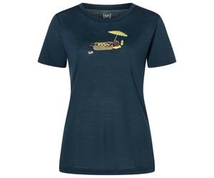 super.natural - Women's Hot Dog Tee - Haut en mérinos - S - blueberry / various