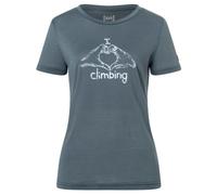 super.natural - Women's I Love Climbing Tee - Haut en mérinos - XL - turbulence blue / heather blue