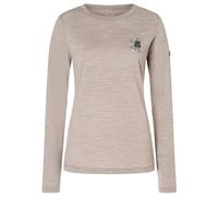 super.natural - Women's Lil Ski Bunny L/S - Haut à manches longues - S - vintage khaki melange / various