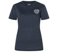 super.natural - Women's Little Heartwood Tee - Haut en mérinos - XL - blueberry / feather grey