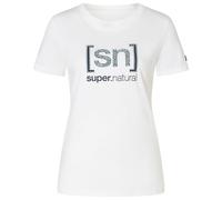 super.natural - Women's Logo SN Bandana Bio Cotton Tee - Haut en mérinos - S - white / blueberry