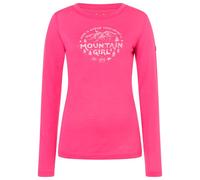 super.natural - Women's Mountain Girl L/S - Haut en mérinos - XL - pinky rose / white stone