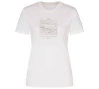 super.natural - Women's Mountain Lovers Bio Jersey Tee - Haut en mérinos - L - fresh white / feather grey