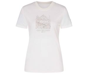 super.natural - Women's Mountain Lovers Bio Jersey Tee - Haut en mérinos - L - fresh white / feather grey