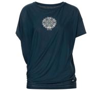 super.natural - Women's Ornamental Loose Tee - Haut en mérinos - S - blueberry / tapioca gl / stormy weather