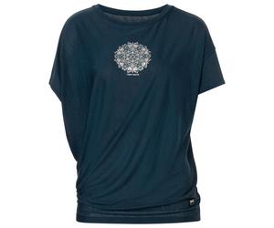super.natural - Women's Ornamental Loose Tee - Haut en mérinos - S - blueberry / tapioca gl / stormy weather