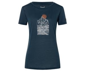 super.natural - Women's Preikestolen Cliffs Tee - Haut en mérinos - XL - blueberry / feather grey / copper