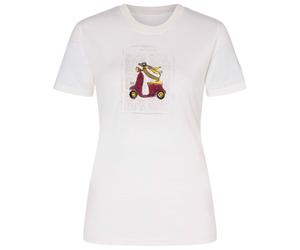 super.natural - Women's Racing Dachshund Bio Jersey Tee - Haut en mérinos - L - fresh white / various