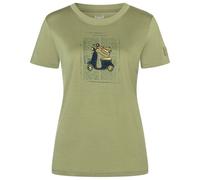 super.natural - Women's Racing Dachshund Bio Jersey Tee - Haut en mérinos - XS - sage / various