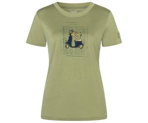 super.natural - Women's Racing Dachshund Bio Jersey Tee - Haut en mérinos - XS - sage / various