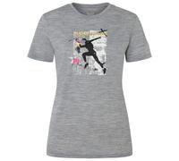 super.natural - Women's Running Art Tee - Haut en mérinos - M - cashmere grey melange / various