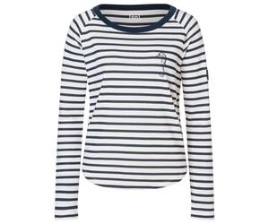 super.natural - Women's Sea Horse Stripe Bio Crew - Haut manches longues en mérinos - M - fresh white / navy stripe / salute