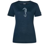 super.natural - Women's Sea Horse Tee - Haut en mérinos - M - blueberry / white stone