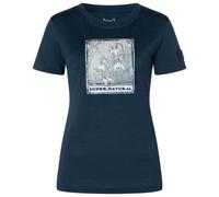 super.natural - Women's Snodrops Bio Jersey Tee - Haut en mérinos - S - blueberry / various