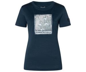 super.natural - Women's Snodrops Bio Jersey Tee - Haut en mérinos - XL - blueberry / various