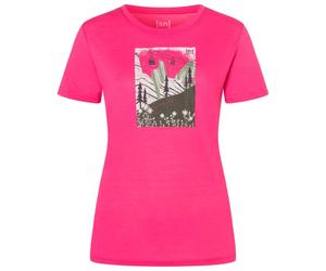 super.natural - Women's Summer Gondola Tee - Haut en mérinos - M - pinky rose / various