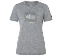 super.natural - Women's Tent View Tee - Haut en mérinos - L - cashmere grey melange / various