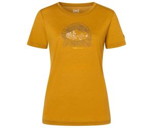 super.natural - Women's Tent View Tee - Haut en mérinos - S - dried tobacco / various