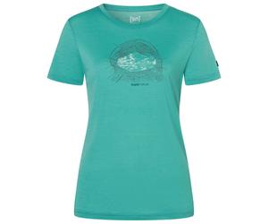 super.natural - Women's Tent View Tee - Haut en mérinos - XL - lagoon green / various