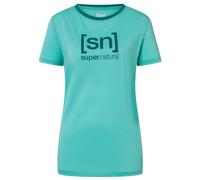 super.natural - Women's The Essential Logo Tee - Haut en mérinos - XS - wasabi / deep jungle