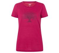 super.natural - Women's Tree of Knowledge Tee - Haut en mérinos - M - sangria / mysterioso