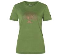 super.natural - Women's Tree of Knowledge Tee - Haut en mérinos - S - chive / copper
