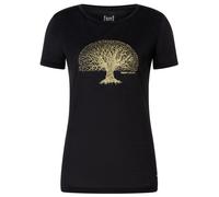 super.natural - Women's Tree of Knowledge Tee - Haut en mérinos - XL - jet black melange / gold