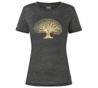 super.natural - Women's Tree of Knowledge Tee - Haut en mérinos - XS - pirate grey melange / gold