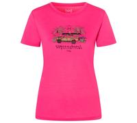 super.natural - Women's Tropicar Tee - Haut en mérinos - XS - pinky rose / various
