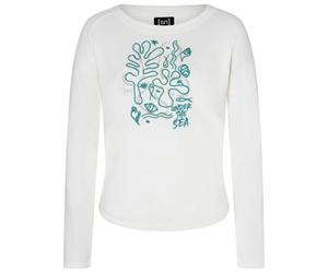 super.natural - Women's Under The Sea Crew - Haut à manches longues - L - fresh white / white stone / lagoon green