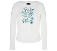super.natural - Women's Under The Sea Crew - Haut à manches longues - XS - fresh white / white stone / lagoon green