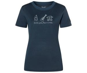 super.natural - Women's Van Life Bio Jersey Tee - Haut en mérinos - M - blueberry / feather grey