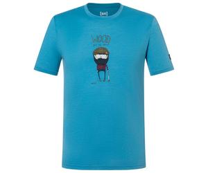 super.natural - Wood Crafti Tee - Haut en mérinos - S - blue heaven / various