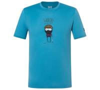 super.natural - Wood Crafti Tee - Haut en mérinos - XL - blue heaven / various