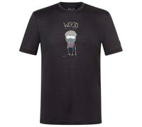 super.natural - Wood Crafti Tee - Haut en mérinos - XXL - jet black / various