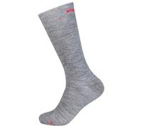 super.natural - Wool Guardians Longsocks 2-Pack - Chaussettes en laine mérinos - EU 45-48 - cashmere grey melange / high risk red