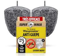 Super Ninja Anti Guêpes - Lot de 2, Anti Guêpes et Frelons Exterieur, Dissuasifs pour Abeilles, Faux Nid Anti-Déchirure, Idéal pour Jardin, Terrasse, Balcon