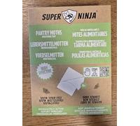 Super Ninja Anti Mites Alimentaires - Pack de 4, Pièges Très Efficaces avec Phéromone Attractif, Idéal pour Cuisine, Placards & Stockage, Protection 3 Mois