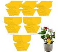 Super Ninja Anti Moucherons Intéri Pièges à Moucherons, Piège Jaune pour Contrôle des Insectes 60 Plaques Solution Efficace Contre Les Moucherons, Mouches et Insectes des Plantes d'