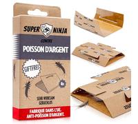 Super Ninja Piège à lépismes - 4 Pièges - Destructeur écologique de Lépismes - Non Toxique et Facile à Utiliser - Très Efficace jusqu'à 3 Mois. (4 pièges)