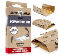 Super Ninja Piège à Poissons d’Argent - 4 Pièces, Anti Poisson d’Argent avec Attractif Intégré, Inodore et Non Toxique, Trappes pour Salles de Bain, Cuisines et sous-sols -Jusqu’à 3 Mois d’Efficacité