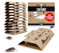 Super Ninja Pièges Cafards - 12 Pièges Collants avec Attractif, Produit Anti Cafard Puissant Non Toxique pour la Maison, Garage et Cave et sans Odeur