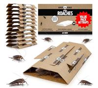 Super Ninja Pièges Cafards - 60 Pièges Collants avec Attractif, Produit Anti Cafard Puissant Non Toxique pour la Maison, Garage et Cave et sans Odeur