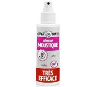Super Ninja Répulsif Anti-Moustiques 100 ml, Spray Anti Tiques Sans DEET | Protection 8h, Produit Anti Moustique Tropical Intérieur-Extérieur, Non Gras Séchage Rapide, Sûr pour les Enfants