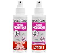 Super Ninja Répulsif Anti-Moustiques 200 ml - Spray Anti-Insectes-Tiques Sans DEET, Protection 8h, Produit Anti Moustique Tropical Intérieur-Extérieur, Non Gras Séchage Rapide, Sûr pour les Enfants